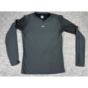 Under Armour ColdGear Mock‎ Neck Pullover Womens L Black Running Active Top